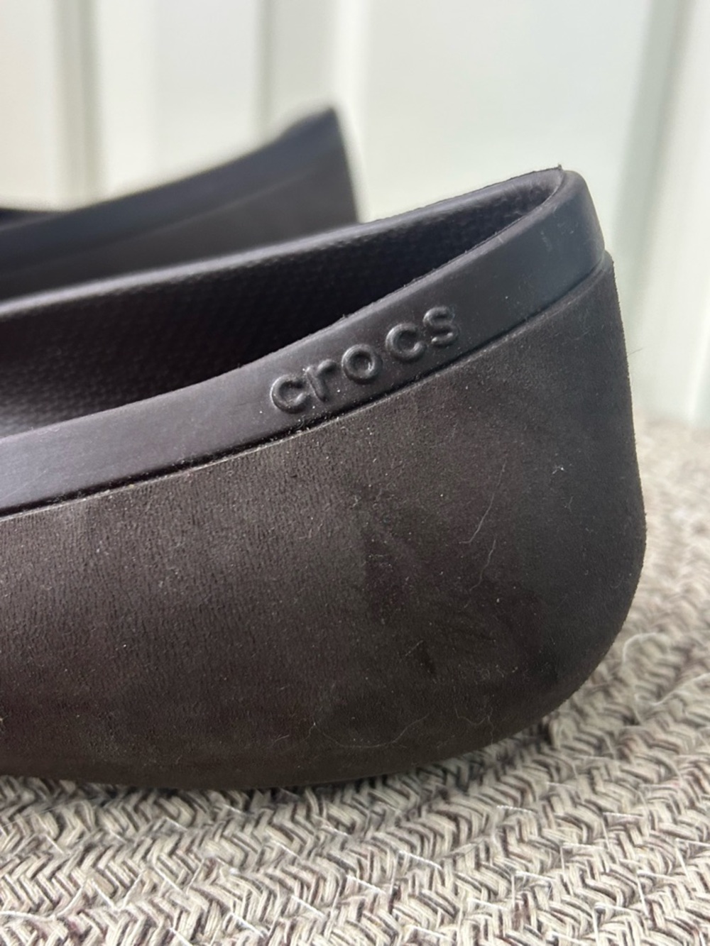 Crocs Mammoth Shoes Womens 8 Ballet Flat Leopard Print Lined Dark Brown Slip On - Picture 5 of 10